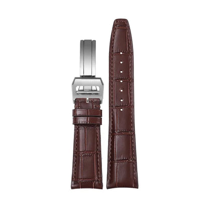 Cinturino in vera pelle per orologio da pilota IWC Portoghese Portofino, cinturino in pelle di vacchetta da 20 mm e 22 mm