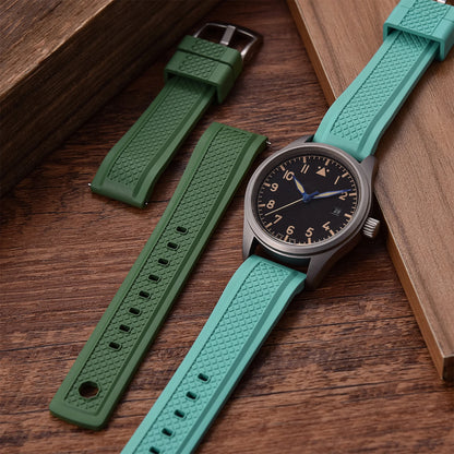 Cinturino professionale per orologio in gomma FKM, 20mm 22mm, cinturino subacqueo sportivo a sgancio rapido per smartwatch Omega Seiko IWC da uomo