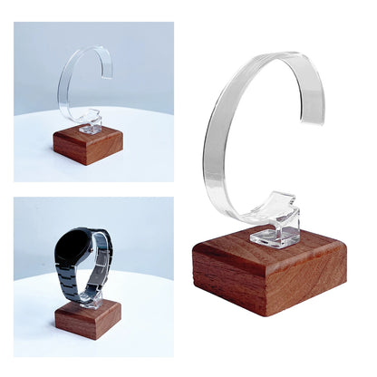 C-Shaped Multifunctional Watch Display Stand, Sales Counter Tool Storage, Exhibition Booth, Black Bracelets, Chains