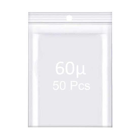 Sachet Zip 60µ – Transparent (Lot de 50, 100, ou 1000 Pcs)
