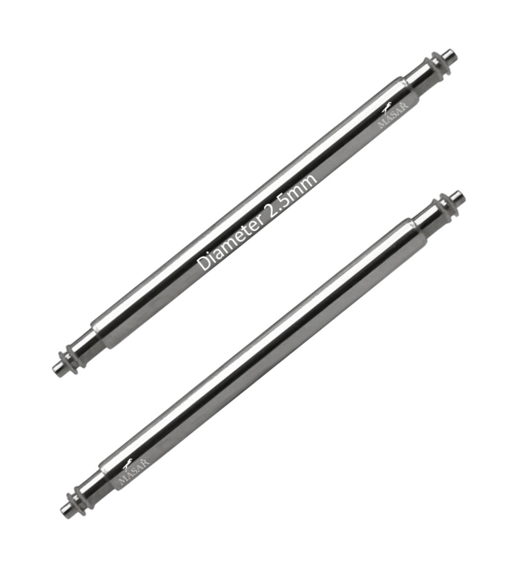 Barrettes à ressort SLX Ø 2,5mm pour bracelet de montre - Inox 316L - 0,8mm - 2 pcs