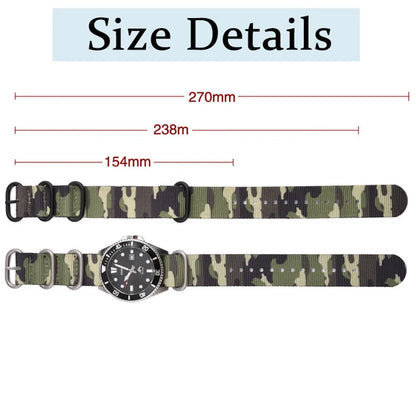 Haute qualité Camouflage cinq anneaux bracelet en Nylon bracelet de sport 20MM 22MM décontracté hommes femmes montre accessoires