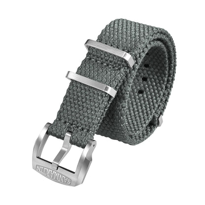 Cinturino per orologio San Martin in lino intrecciato 22 mm 20 mm cinturino per orologio da paracadutista cinturino in tessuto fibbia traspirante BD0012