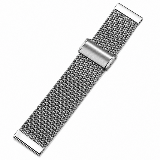 Premium Bracelet Montre Maille Milanais - Big Mesh - Acier Inoxydable - Fine Boucle Déployante / Rapide