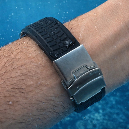 FKM Rubber Watch Strap - Waffle Pattern - Quick Release / Universal