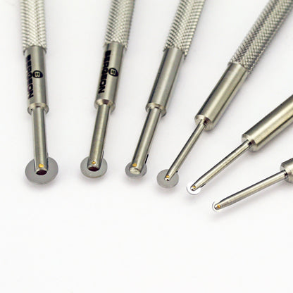 Bergeon 1895‑AC6 – Set di 6 taglierini a rulli in acciaio temprato a doppia faccia – Swiss Made