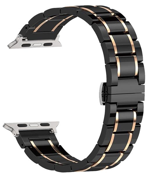 Masar Bracelet Céramique & Inox - Compatible avec Apple Watch
