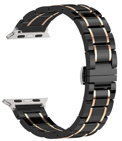 Masar Bracelet Céramique & Inox - Compatible avec Apple Watch