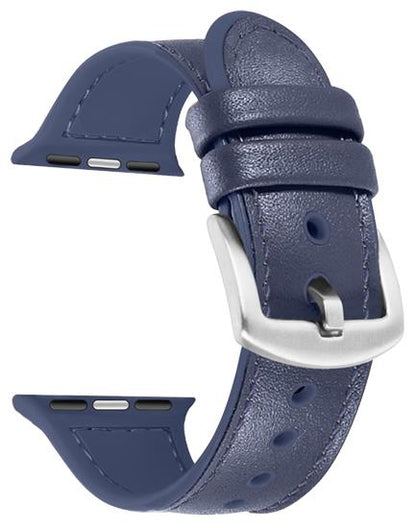Cinturino Ibrido Pelle / Silicone - Compatibile con Apple Watch
