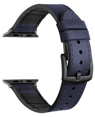 Cinturino ibrido in pelle e silicone - Compatibile con Apple Watch