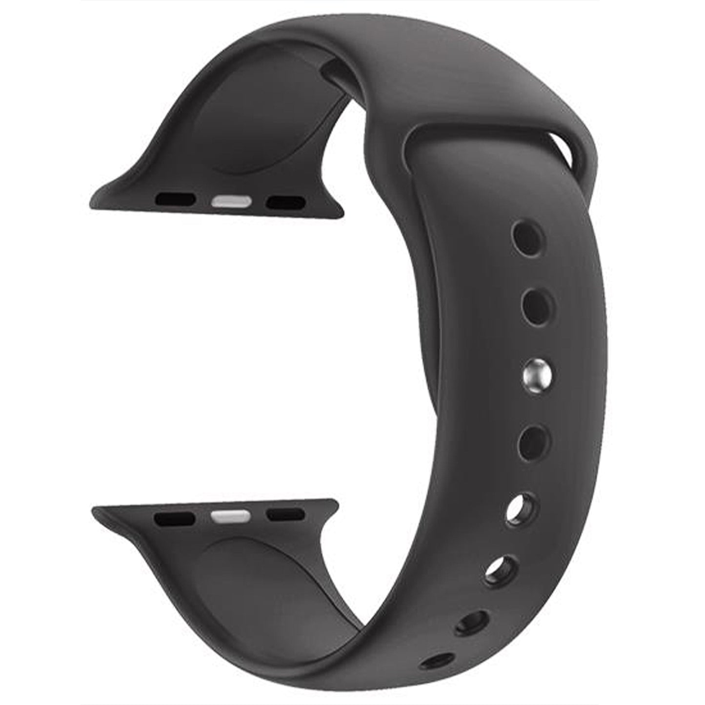 Masar Bracelet Sport Gris en Silicone Compatible avec Apple Watch - Band