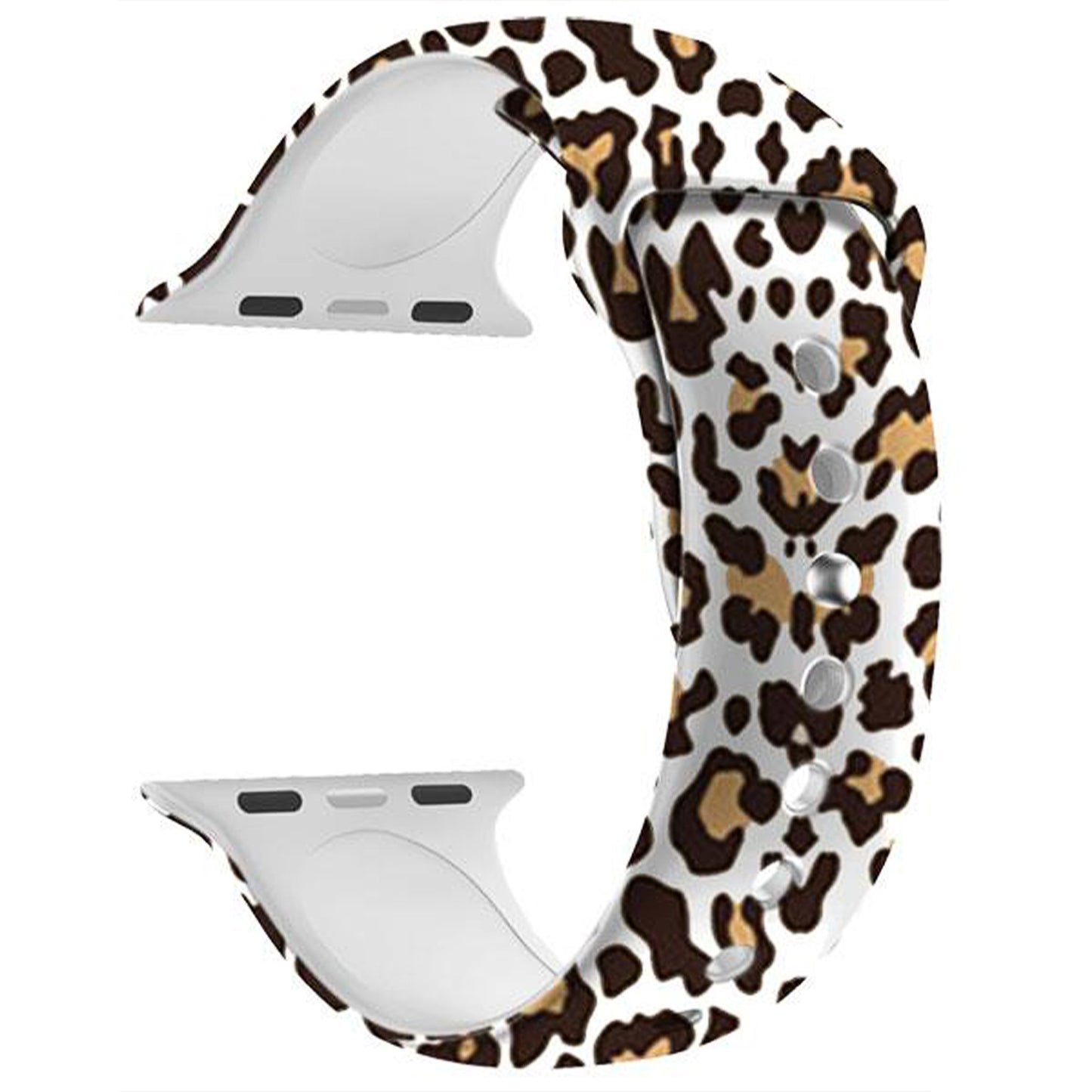 Masar Bracelet Sport Leopard en Silicone Compatible avec Apple Watch - Band