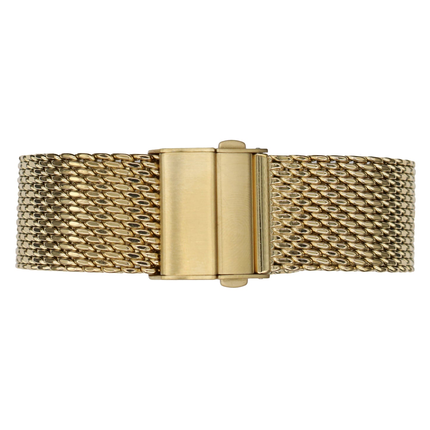 Fibbia deployante BiG Mesh Ø 1mm - Cinturino per orologio da uomo in maglia milanese - Universale - Oro / Oro