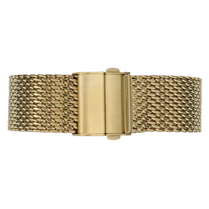 Fibbia deployante BiG Mesh Ø 1mm - Cinturino per orologio da uomo in maglia milanese - Universale - Oro / Oro