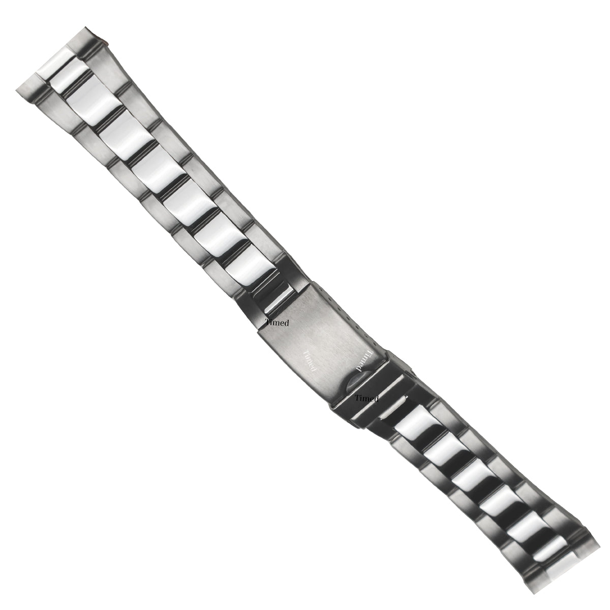 Bracelet Acier Brossé Poli Miroir Compatible Rolex Oyster - Embouts droits pour homme 18mm 19mm 20mm 21mm 22mm 23mm