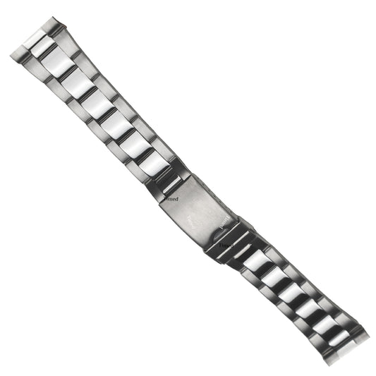 Bracciale in acciaio spazzolato lucidato a specchio compatibile con Rolex Oyster - estremità dritte per uomo 18 mm 19 mm 20 mm 21 mm 22 mm 23 mm