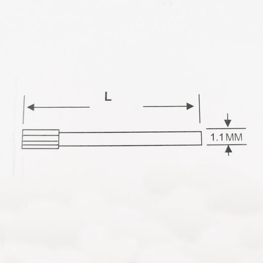 Perni Ø 1,1mm - Barrette a Perno Zigrinate-Scanalate per Bracciale di Orologio - Acciaio Inox 316L - 2 Pz