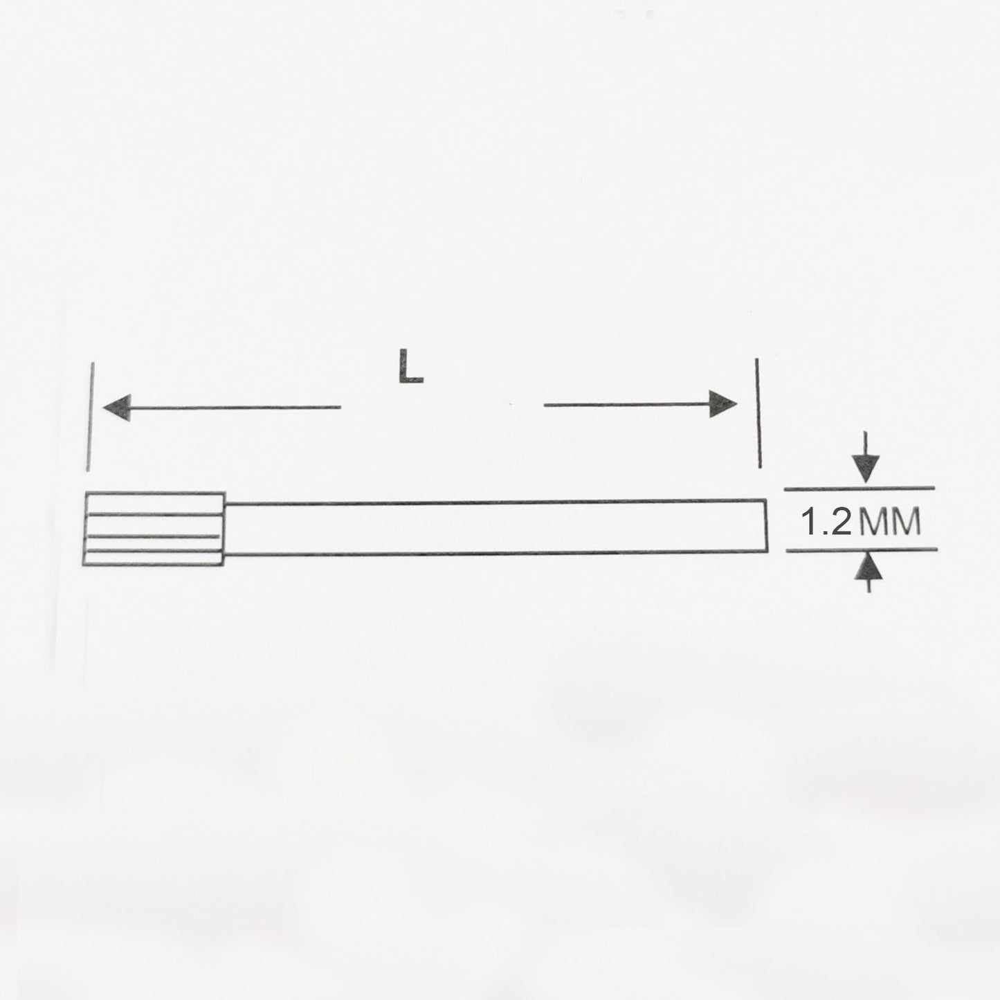 Ø 1.2mm Pins - Knurled-Notched Bars for Watch Straps - 316L Stainless Steel - 2 Pcs