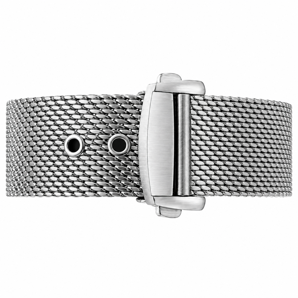Bracciale per orologio milanese argento Ø 0,6 mm - Stile Omega / Fibbia deployante – Uomo – Rapido / Universale