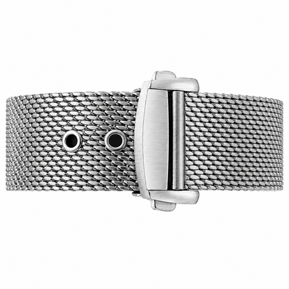 Bracciale per orologio milanese argento Ø 0,6 mm - Stile Omega / Fibbia deployante – Uomo – Rapido / Universale