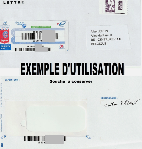 Etichette EXPORT TRACKING Adesivo internazionale LA POSTE Lettera World Express 300 pezzi