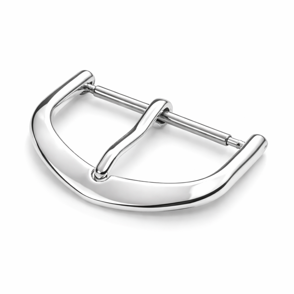 Masar Fibbia per Bracciale Orologio & Nato - Alluminio Argento Lucidato a Specchio | Ardiglione 1,75mm - 1 pz
