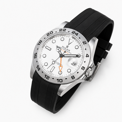 21mm FKM Rubber Strap compatible with Rolex Explorer II 216570 - Premium