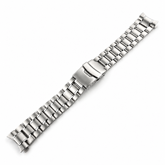 Bracelet Montre 5 Maillons Acier Argenté - Incurvé / Diver