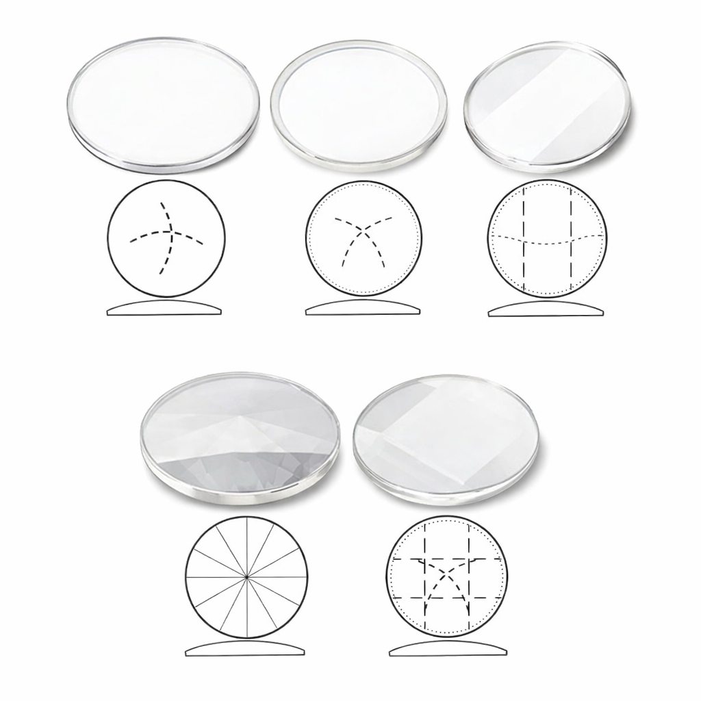 Verre Montre Bombé Plat Compatible avec Casio - Minéral / Rond - 1 Pièce
