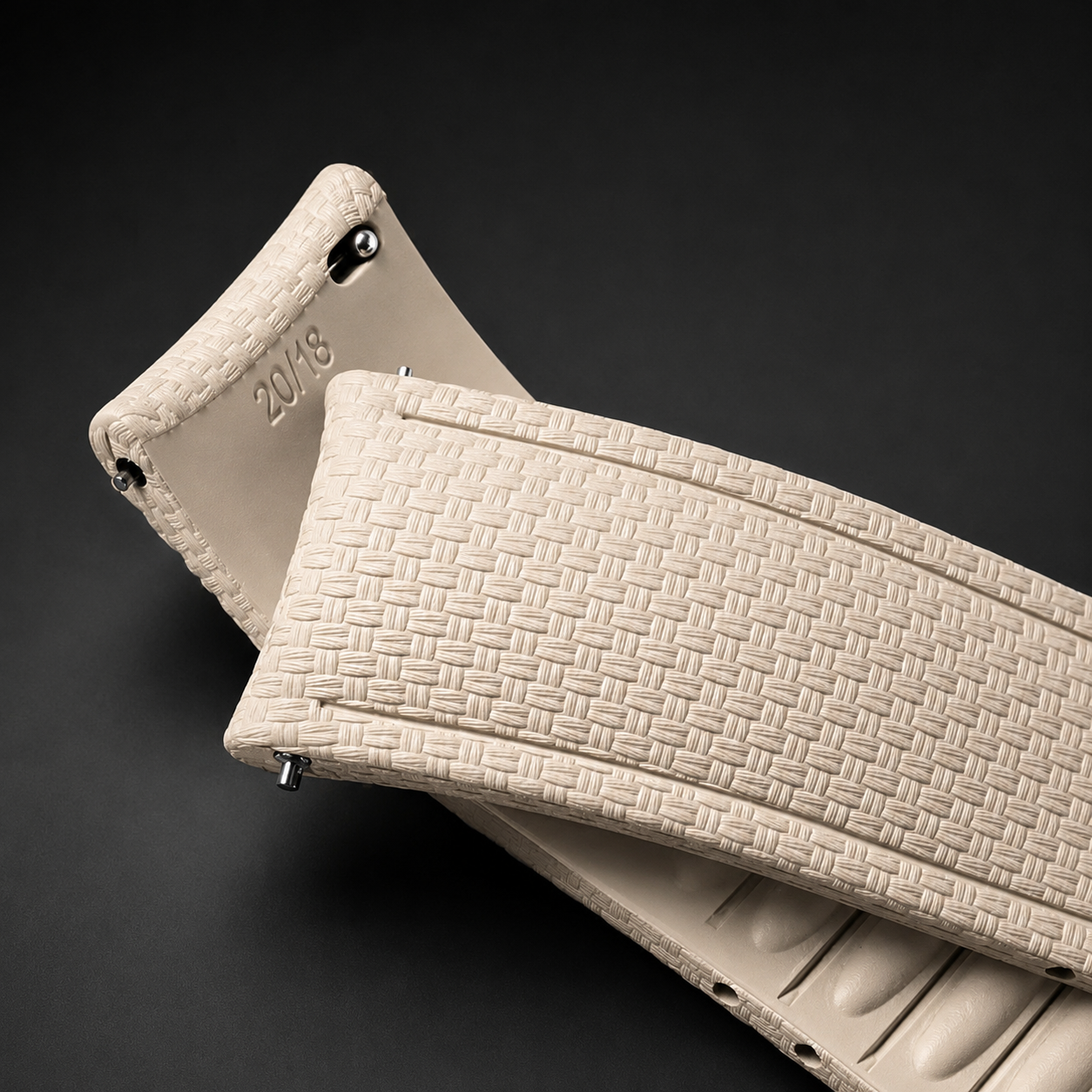 FKM Rubber Watch Strap - SAILCLOTH Texture / Curved & Quick Release / CTS - Buckle not included