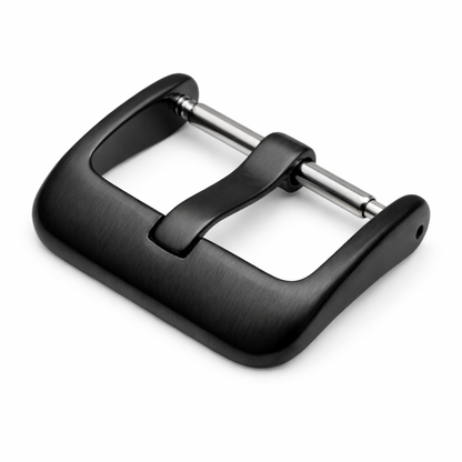 Masar Fibbia Nera, Chiusura per Braccialetto Orologio – Ardiglione Largo 3mm - Profilo anteriore arrotondato - 1 pz
