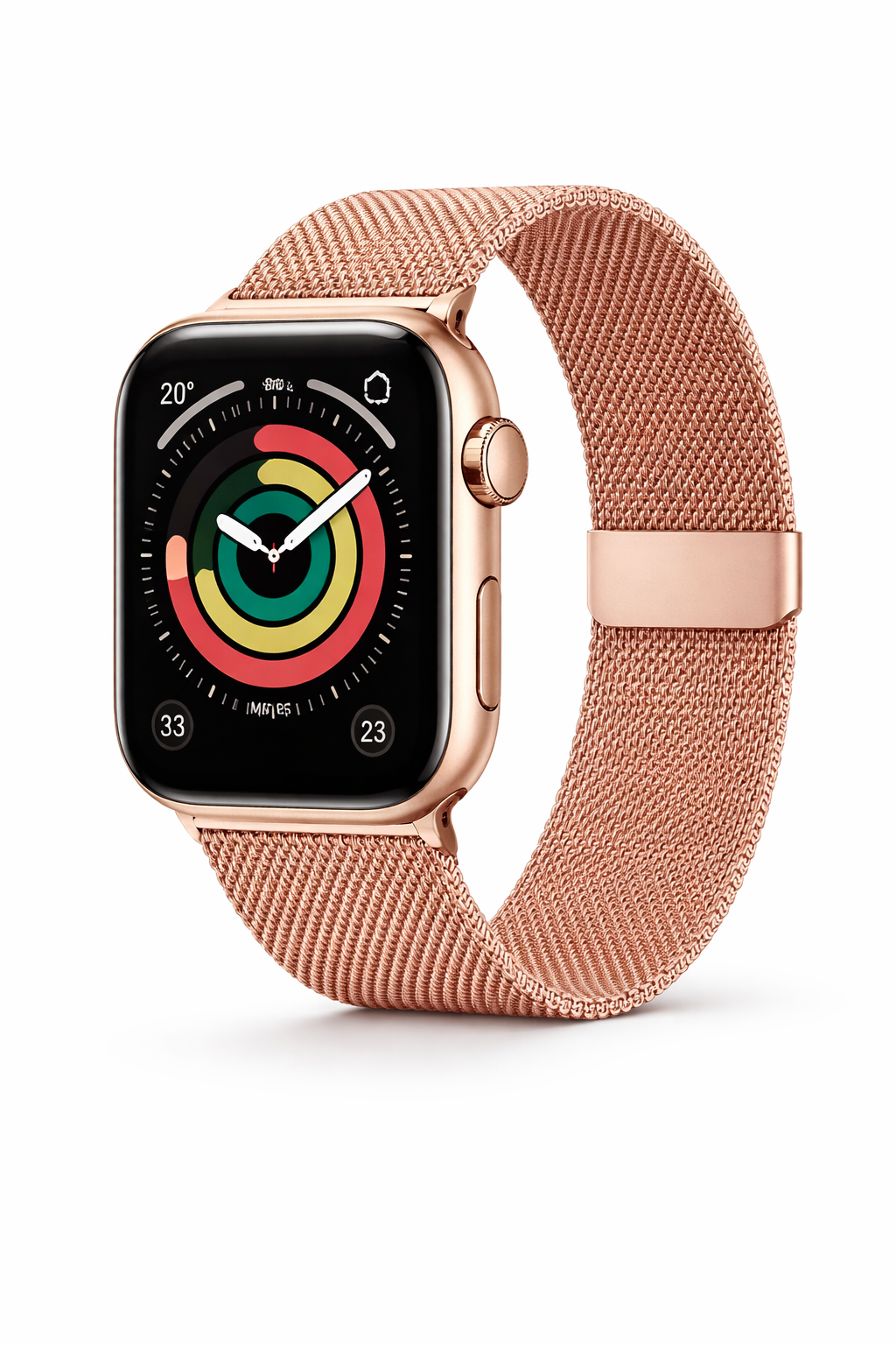 Rose Gold Milanese Mesh Bracelet for Apple Watch - Magnetic Steel Band