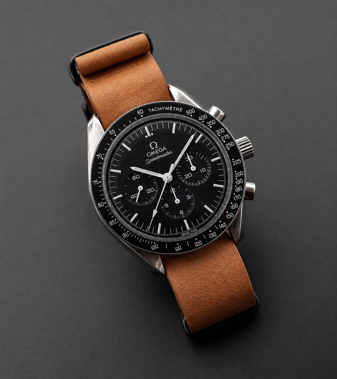 Masar NATO Genuine Leather Watch Strap Brown / Black Buckle - Premium / Universal