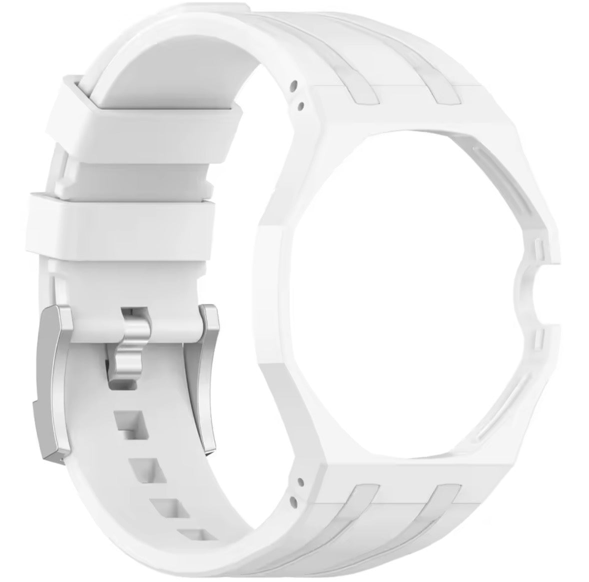 Masar Bracelet compatible avec Swatch Royal Pop x AP - Savonnette → couronne à 3h - Silicone