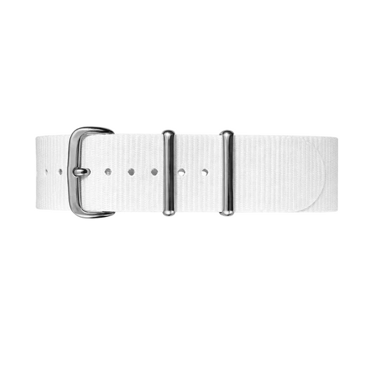 Masar Bracelet Montre Nato Nylon Blanc ( 25cm )