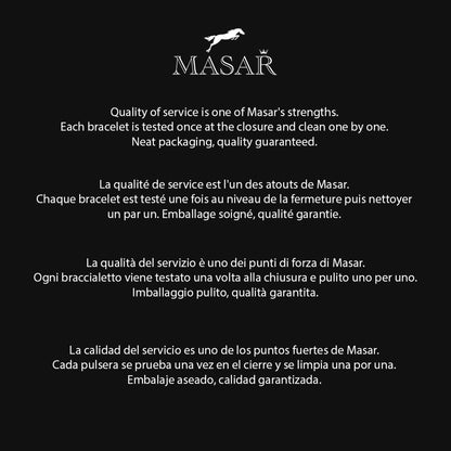 Masar Men's Milanese Mesh Watch Strap - Blue - Big Mesh Ø 1mm - Universal