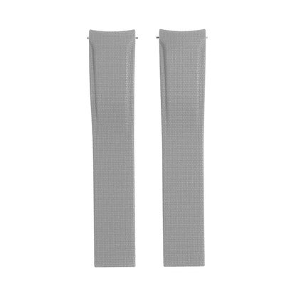 FKM Rubber Watch Strap - SAILCLOTH Fabric Texture / Curved & Quick Release / CTS - No Buckle