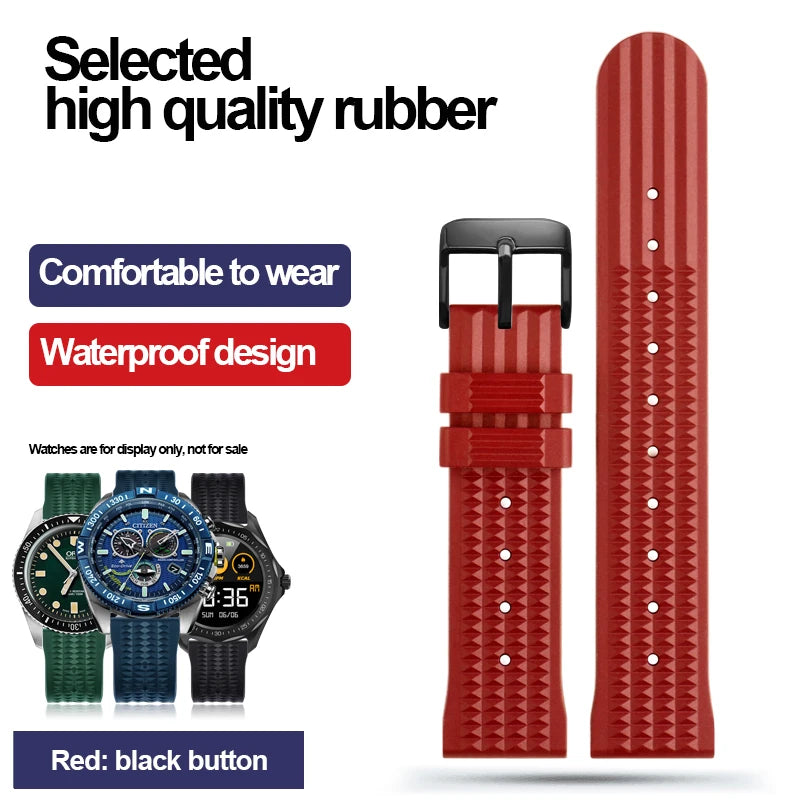 Pour Seiko IWC montre bracelets de montre en Silicone Sharkey MM300 SBDX001 6105 Bracelet étanche Bracelet gaufré en caoutchouc souple 20MM 22MM