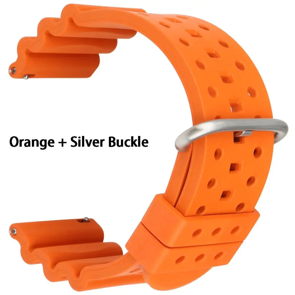 Bracelets de montre en caoutchouc à dégagement rapide, 20mm 22mm 24mm, accessoires de montre, Bracelet de montre de Sport Orange, ceinture de montre intelligente pour Casio