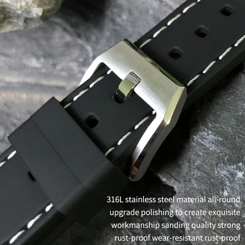 Bracelet de montre en caoutchouc et Silicone, 20/21/22mm, adapté pour IWC MARK Pilot Spitfire PORTOFINO IW 377701   IW 356501   Bracelets IW327 pour hommes