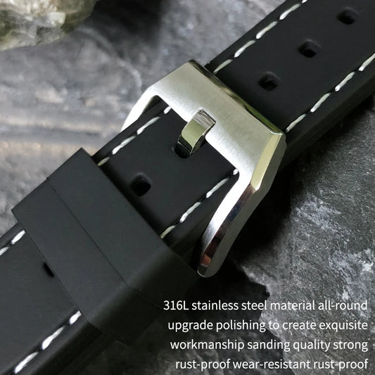 Cinturino per orologio in gomma e silicone, 20/21/22mm, adatto per IWC MARK Pilot Spitfire PORTOFINO IW 377701 IW 356501 Cinturini IW327 da uomo