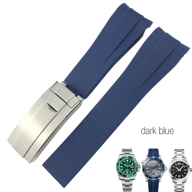 19mm 21mm 20mm 22mm bracelet de montre de haute qualité pour Rolex Daytona Submariner Oysterflex GMT Explorer bracelet de montre bracelet en caoutchouc et Silicone