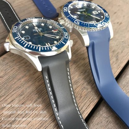 Bracelet Longines en Caoutchouc et Silicone de Haute Qualité, pour Montre Omega Seam84300 Planet Ocean SeATM SKX, 20mm 21mm 22mm 18mm