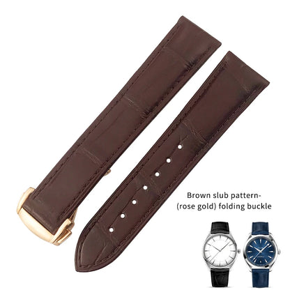 Bracelet De montre en cuir Crocodile, adapté pour Omega De Ville coaster Constellation 18mm 19mm 20mm 21mm 22mm, bracelet en peau d'alligator véritable