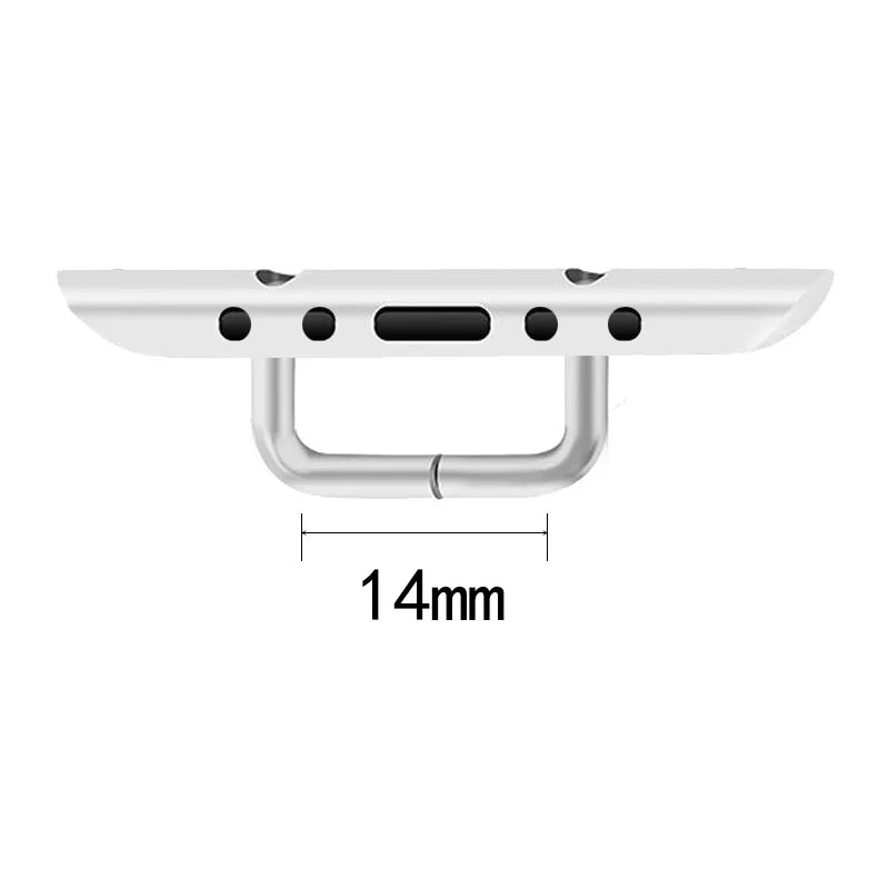 14mm Stainless Steel Connector for Apple Watch, 10 Pieces, Adapter Band 38mm 40mm 41mm 42mm 44mm 45mm Series 3 4 5 6 7 8, iWatch Band