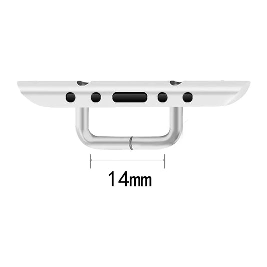 Connecteur en acier inoxydable 14mm pour Apple Watch, 10 pièces, bande adaptateur 38mm 40mm 41mm 42mm 44mm 45mm série 3 4 5 6 7 8, bracelet iWatch