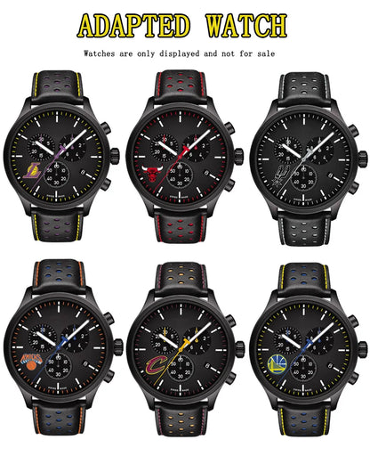Men's circular leather watch strap, bracelet accessories, fits 1853 Tissot T116.617.36.051 NBA, co-branded, first layer