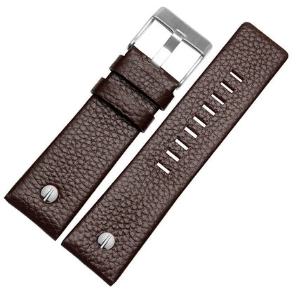 Genuine Leather Watch Strap 22 24 26 27 28 30 32mm, for Diesel DZ7370 DZ7313 DZ7413 DZ7257, leather watch band