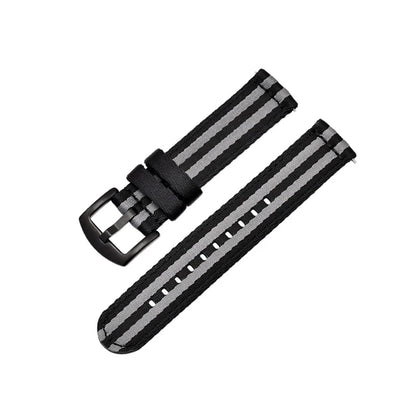 Bracelet de montre en Nylon à rayures classiques, 20mm 22mm, ceinture de sécurité brillante, libération rapide, Sport souple, accessoires de montre