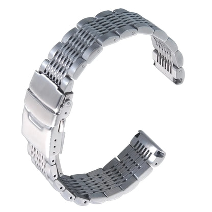 Bracelet de montre de luxe en acier inoxydable à maillons solides, fermoir pliant, remplacement de bracelet de montres de sécurité, 18mm, 22mm, 20mm